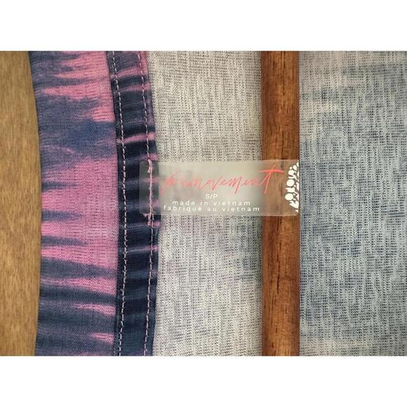 NWOT Free People Movement True North Printed Tee Navy/Pink Gradient Women Small - Picture 5 of 14